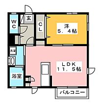 アパートメント公孫樹 201 ｜ 長野県長野市大字南長野南石堂町（賃貸アパート1LDK・2階・54.40㎡） その2