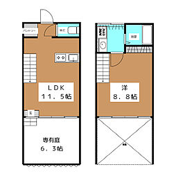 ＵＮＯ 1階1LDKの間取り