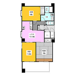ラトナ東口ビル 4階3LDKの間取り
