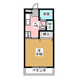 パークハウス 1Kの間取図画像
