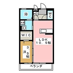 セジュールMH 1LDKの間取図画像