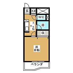 N-ONEビル 1Kの間取図画像