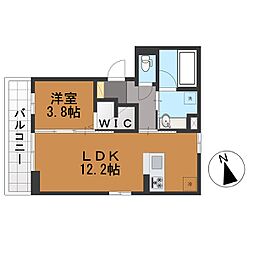 グランコスモHT 1LDKの間取図画像