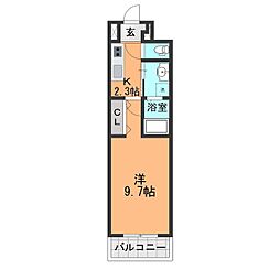 sumikawa 1Kの間取図画像