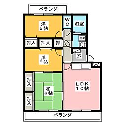 コンフォート北澤 3LDKの間取図画像