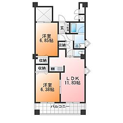 ラトナ東口ビル 2LDKの間取図画像