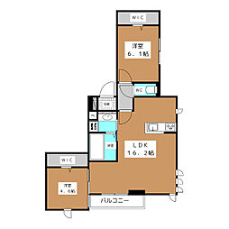 MORI石堂 2LDKの間取図画像