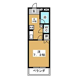 ラピッズセブンビル 1Kの間取図画像