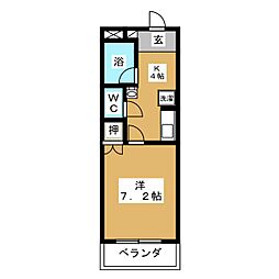 ラピッズセブンビル 1Kの間取図画像