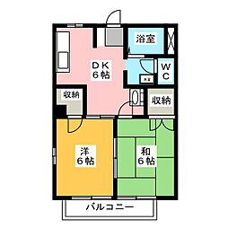 ヴェルドミール 2DKの間取図画像