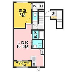 ア.ラ.モードB 1LDKの間取図画像