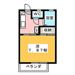 フレグランスマルコ3 1Kの間取図画像