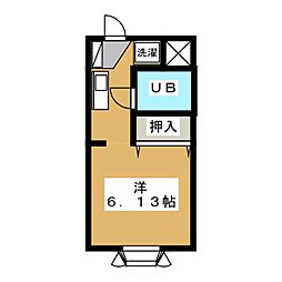 メゾンドゥマキ ワンルームの間取図画像