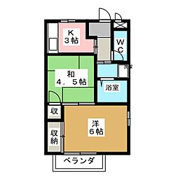 T・Mハイツ 2Kの間取図画像
