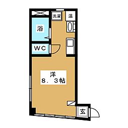 鎌田ビル ワンルームの間取図画像