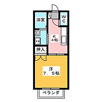 メゾニティ牧野B 208 ｜ 長野県松本市井川城２丁目（賃貸アパート1K・2階・25.52㎡） その2