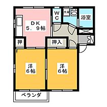 ディアス　上杉A 101 ｜ 長野県松本市大字笹賀（賃貸アパート2K・1階・42.48㎡） その2