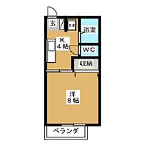 エクセレント桐　A 205 ｜ 長野県松本市桐２丁目（賃貸アパート1K・2階・26.49㎡） その2