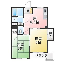 Kコーポ 2DKの間取図画像