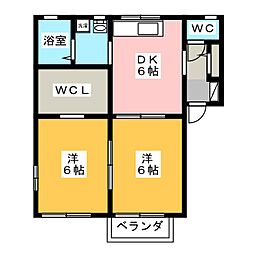 ディアスミナミA 1LDKの間取図画像