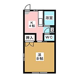 フォーブルプチ 1Kの間取図画像