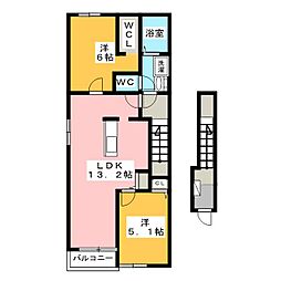 マ・メゾン2 2LDKの間取図画像