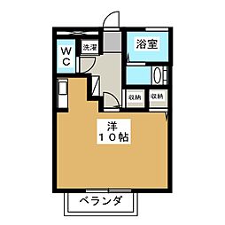 アムール山村 ワンルームの間取図画像