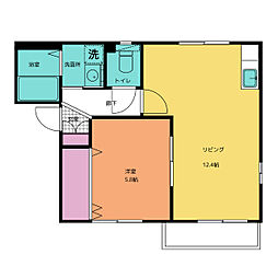 イーストアベニュー 1LDKの間取図画像