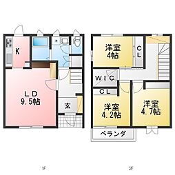 メイプル・アライ 3LDKの間取図画像
