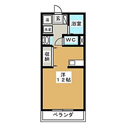 コンチェルト,M ワンルームの間取図画像