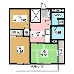 大京観光マンション 3DKの間取図画像