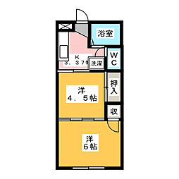 センチュリーハウス 2Kの間取図画像
