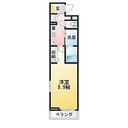 ヒコ ジェルム 1Kの間取図画像