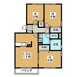 シャルマン・ドヌール 3LDKの間取図画像