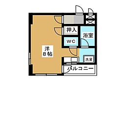 リヴェール入船 ワンルームの間取図画像