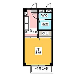 マンションAKKパオ 1Kの間取図画像