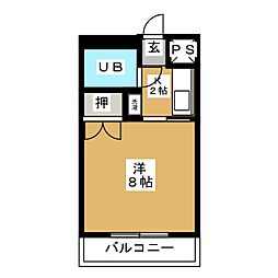 クリーン24 1Kの間取図画像