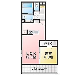 GRAND D-ROOM大手 1LDKの間取図画像
