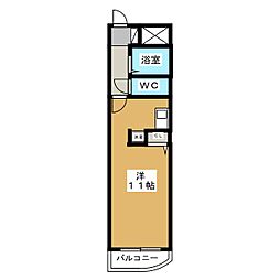 センターイン伊勢町 ワンルームの間取図画像