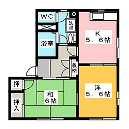 フォレストパークE 2Kの間取図画像