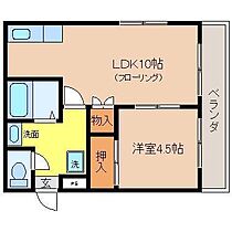 アルザス 101 ｜ 栃木県宇都宮市簗瀬町2374（賃貸アパート1LDK・1階・44.72㎡） その2