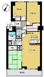 エステ・ヒルズ千葉東フォレストスクエア 3LDKの間取図画像