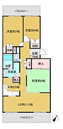 ハイホーム佐倉1番館 3LDKの間取図画像