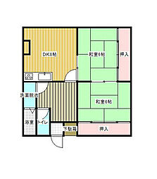 A～21平和町ビル 2LDKの間取図画像