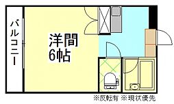 ファイブ南方 1Kの間取図画像