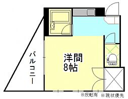 ファイブ南方 1Kの間取図画像
