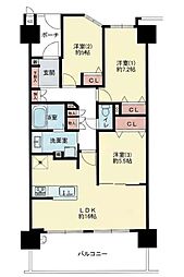リバーガーデン森の城 3LDKの間取図画像