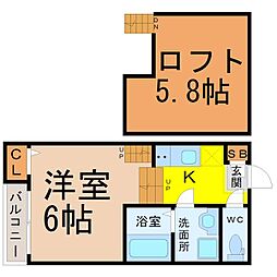 間取図画像 1K