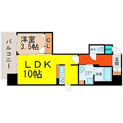 グランシャリオ栄 1LDKの間取図画像