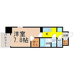 ブランシエスタ泉 1Kの間取図画像